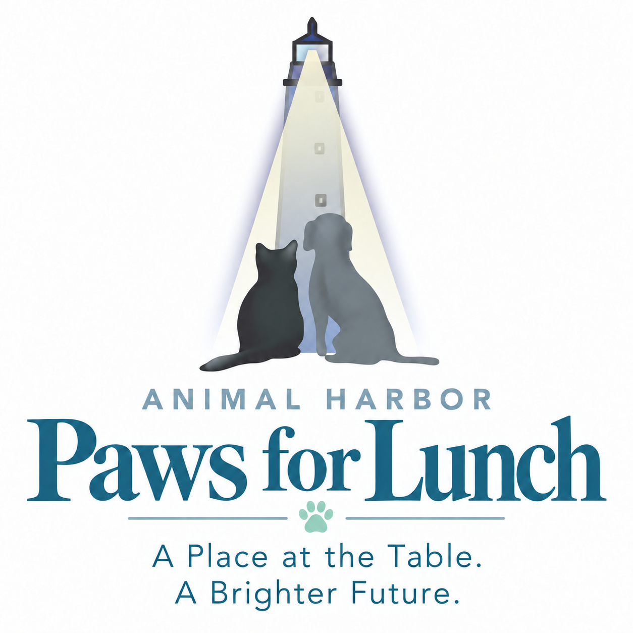 Paws for Lunch: A Place at the Table, A Brighter Future. - logo